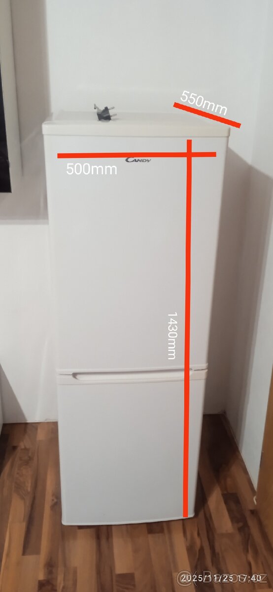 Lednice s mrazničkou dole CANDY