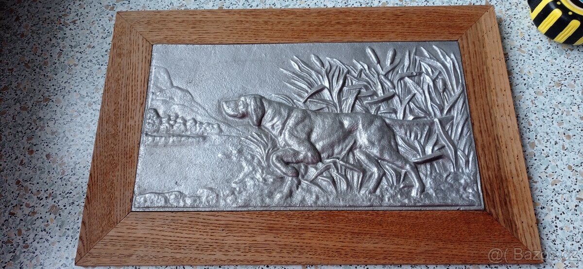 Obraz litý s mysliveckou tématikou