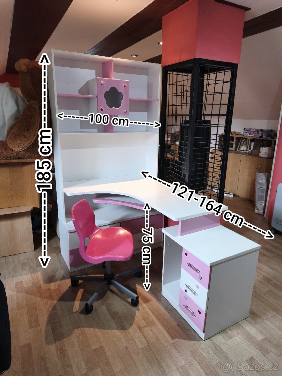 Dětský psací stůl rohový