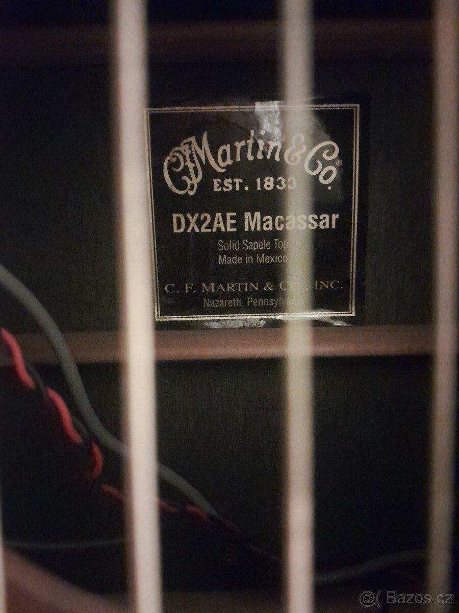 Kytara Martin DX2AE Macassar (elektroakustická)