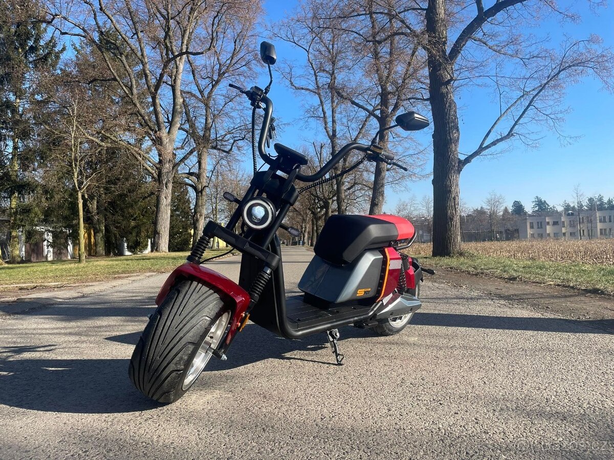 Elektrický Skútr 3000w/60v barva - červená