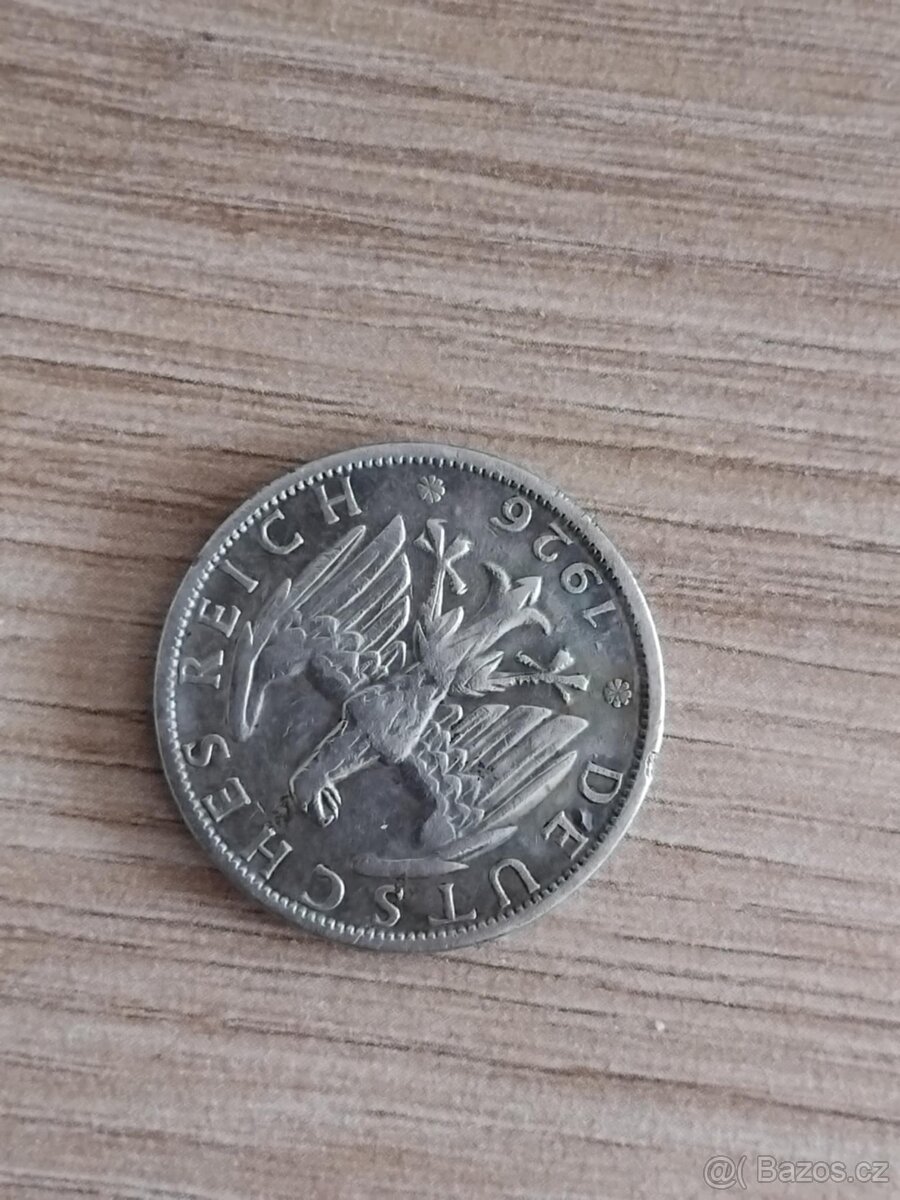 2 reichmarks 1926 J