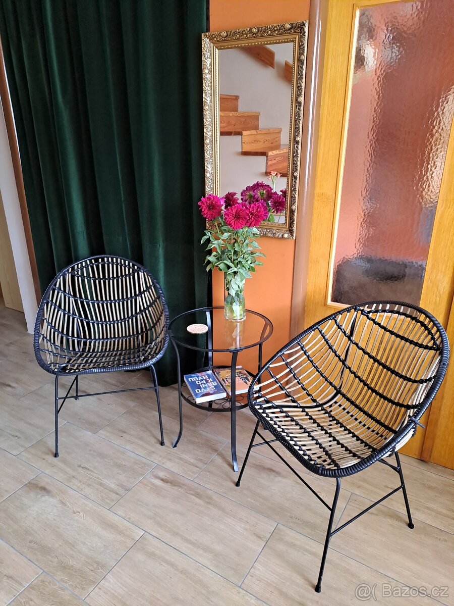 Křesla zahradní na balkon 2 kusy