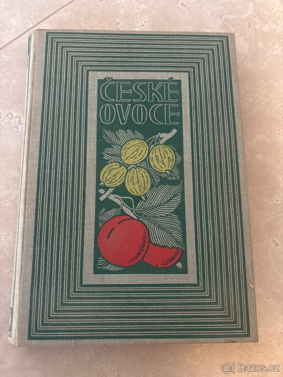 Kniha ČESKÉ OVOCE, 4díl, Meruňky atd. Jan Říha 1937