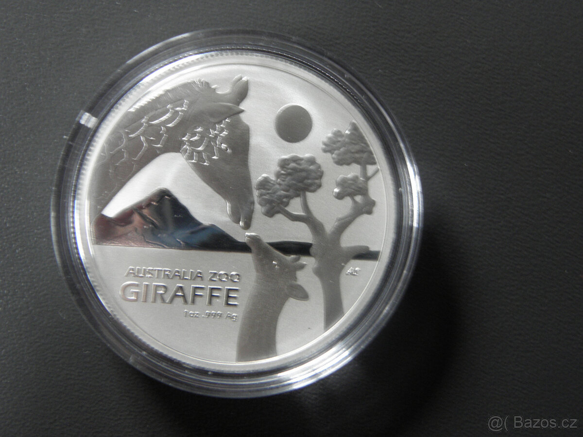 Australian ZOO White Giraffe 1oz 2024 RAM