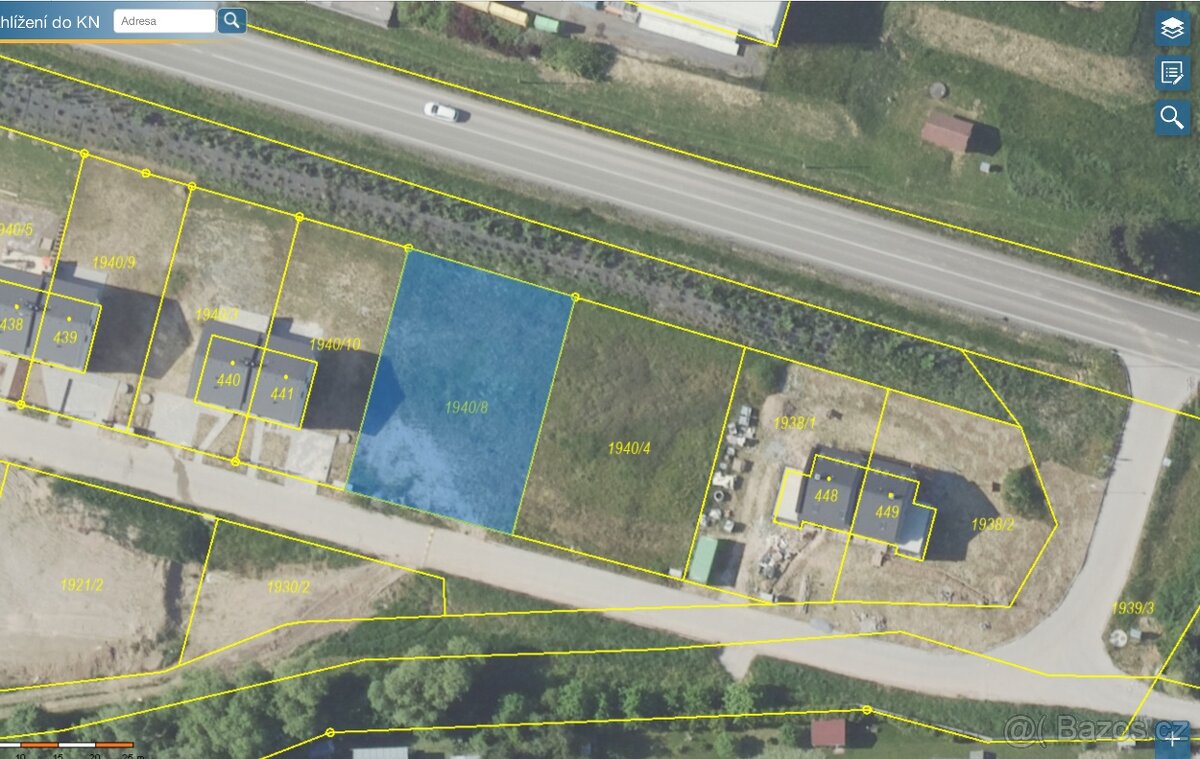 prodej stavební pozemek v obci Domašín, Vlašim