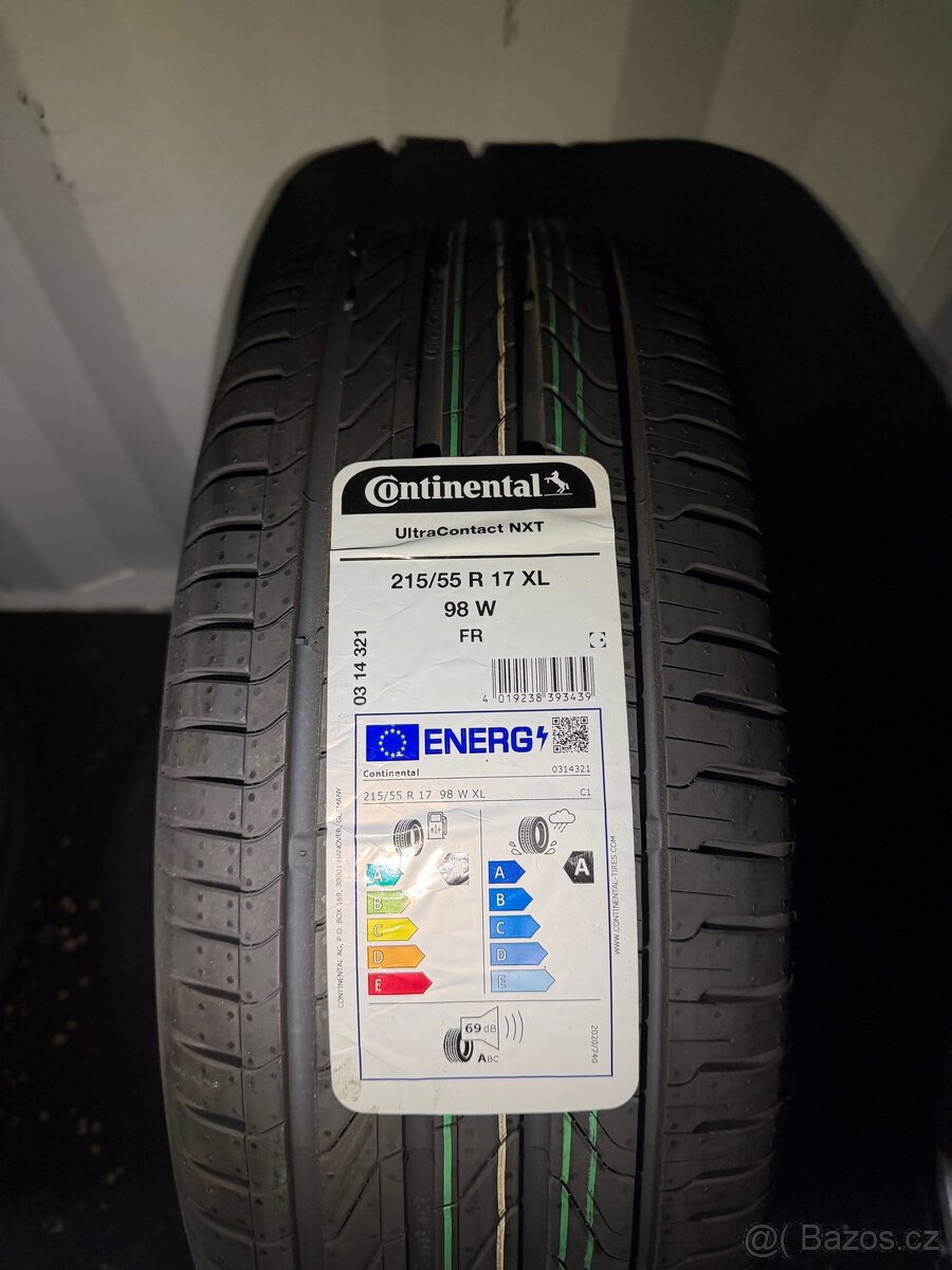 Prodám nové 2x letní pneu 215/55R17 98W Continental Ultra
