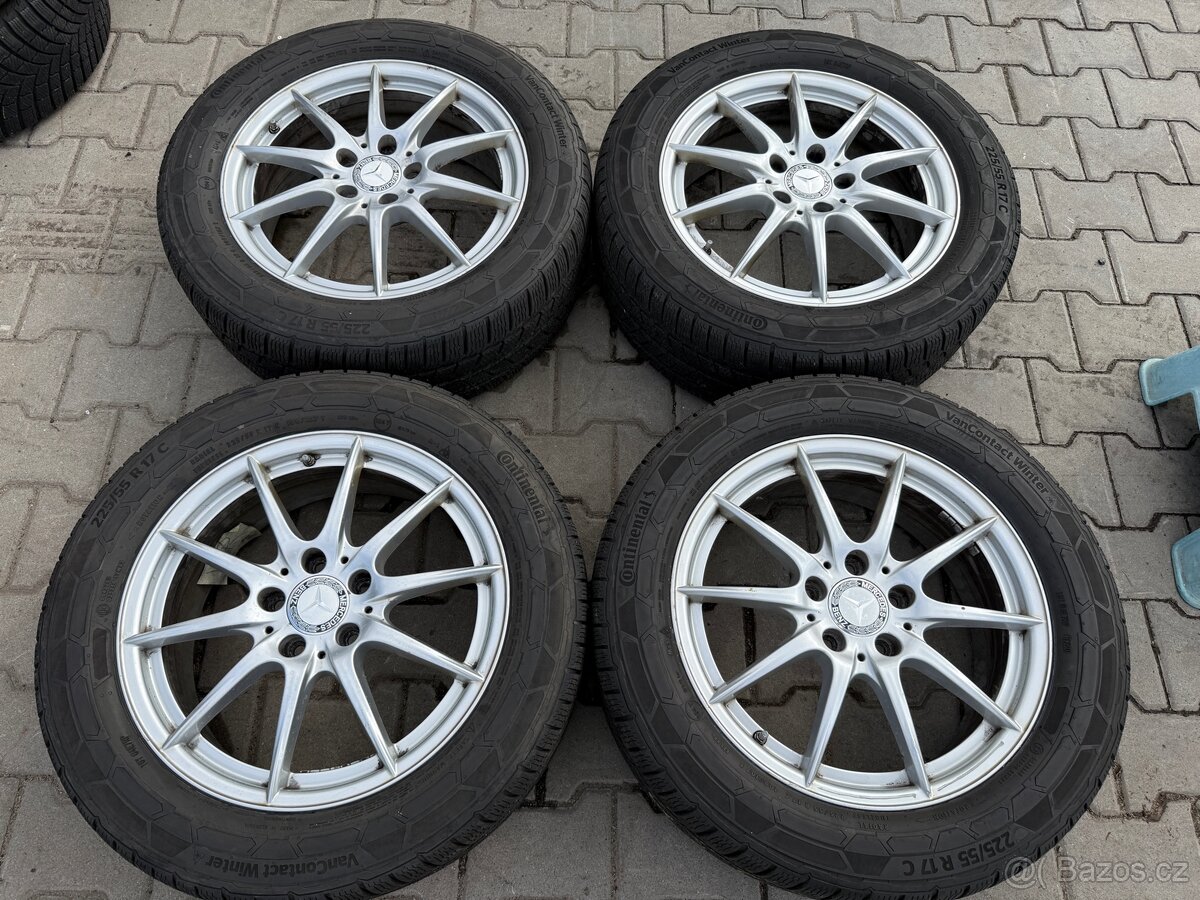 4x al kola 5x120 17 + pneu zimní 215/60 R17C