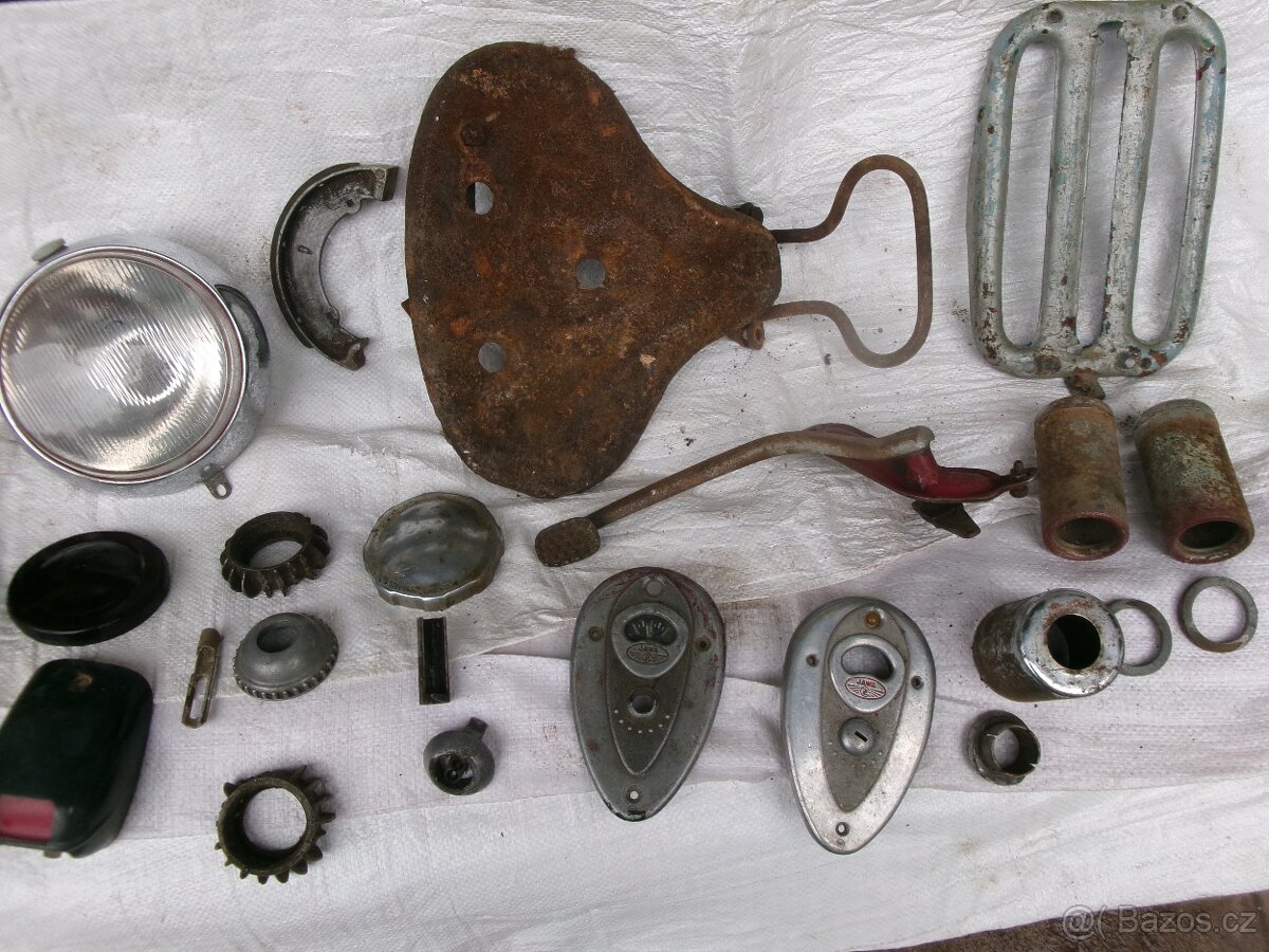 prodám různé díly na moto. Kostra na moto Jawa-ČZ 175, typ 3