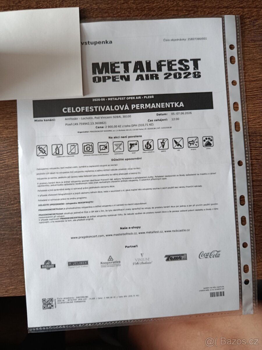Prodej vstupenek