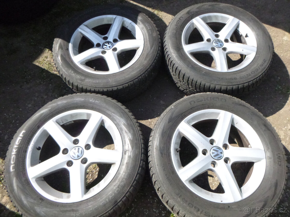4x orig.alu vw (5x112)zimní pneu nokian 215/60 r16