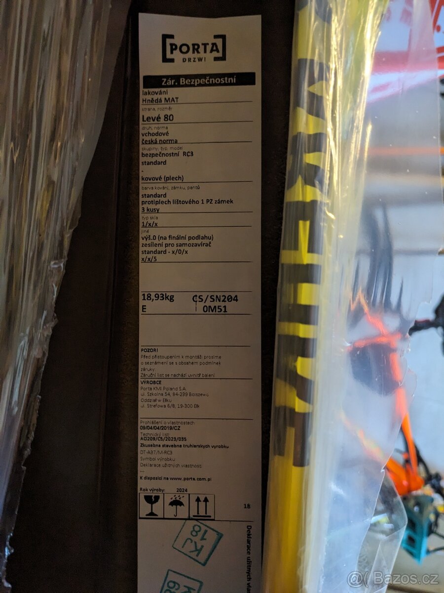 Zárubeň pro vstupní dveře PORTA EXTREME RC3, protipožární