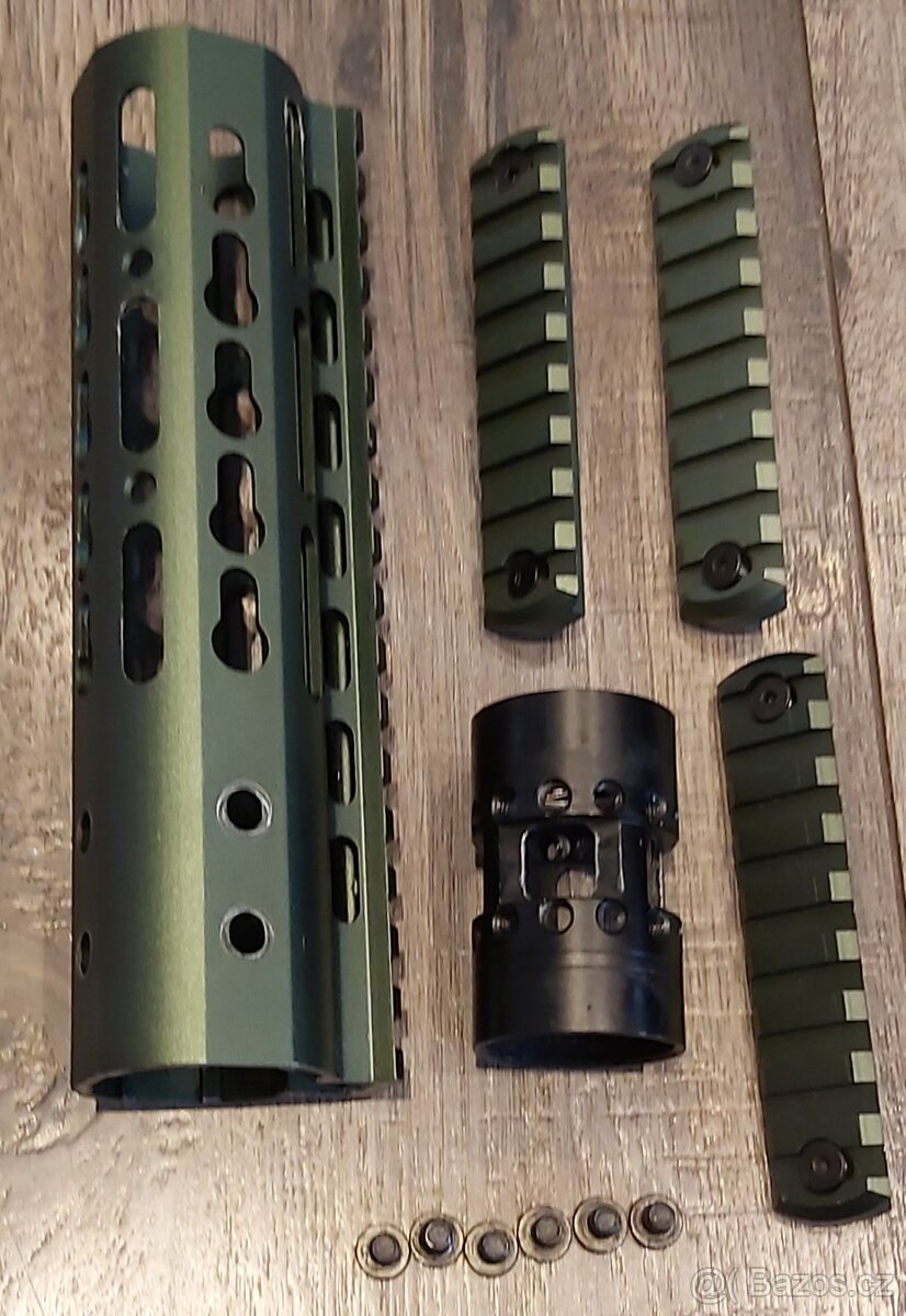 Předpažbí zelené 7" 180mm + lišty