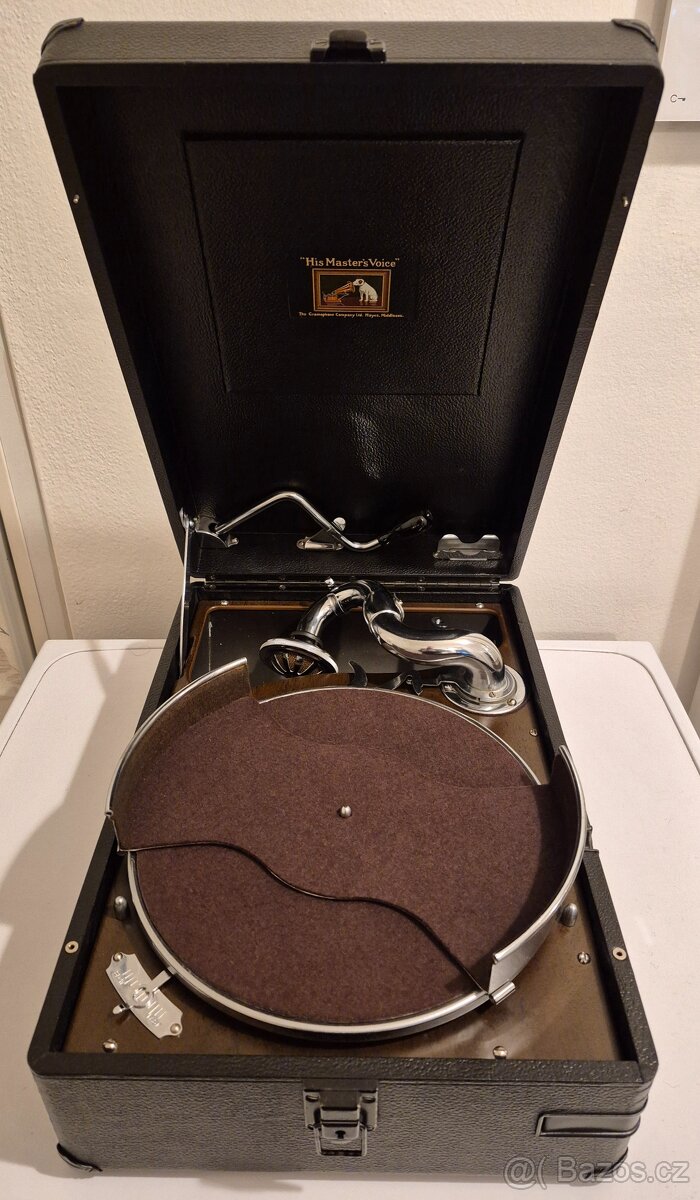 Gramofon His Master's Voice 102 TOP stav-klíček, zásobník