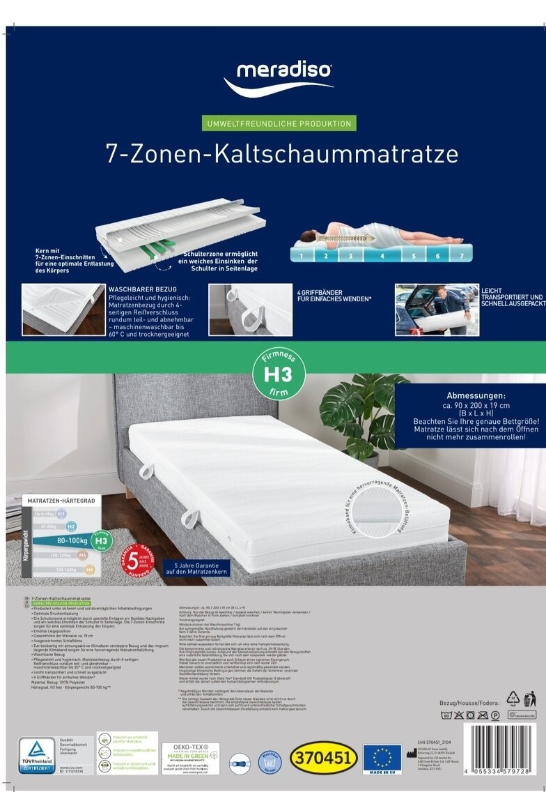 Nové matrace za skvělé ceny 80,90,120,140,160,180x200 cm