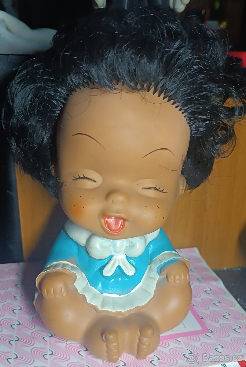 Stara hracka,vintage moody cutie doll big size.