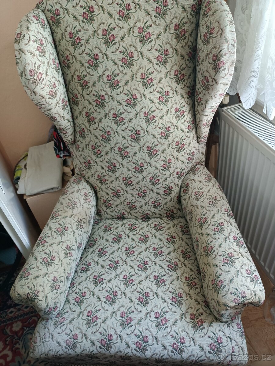 Křeslo ušák 70léta