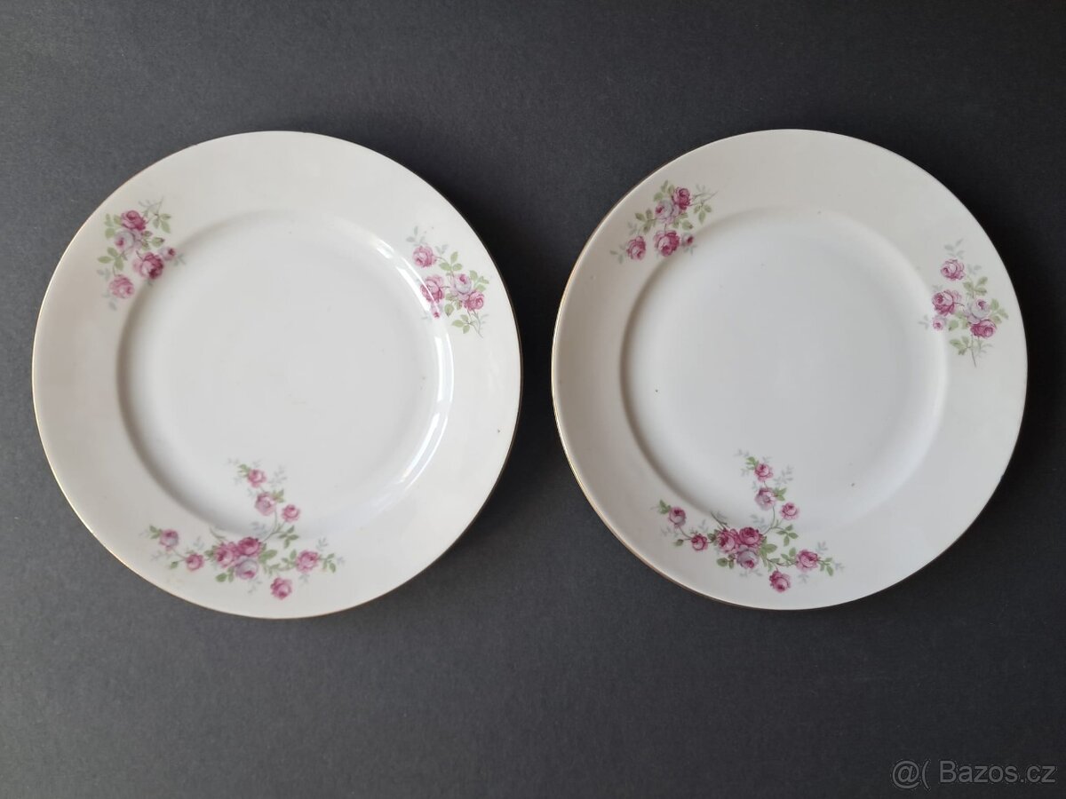 Dva talíře z české porcelánky Depold