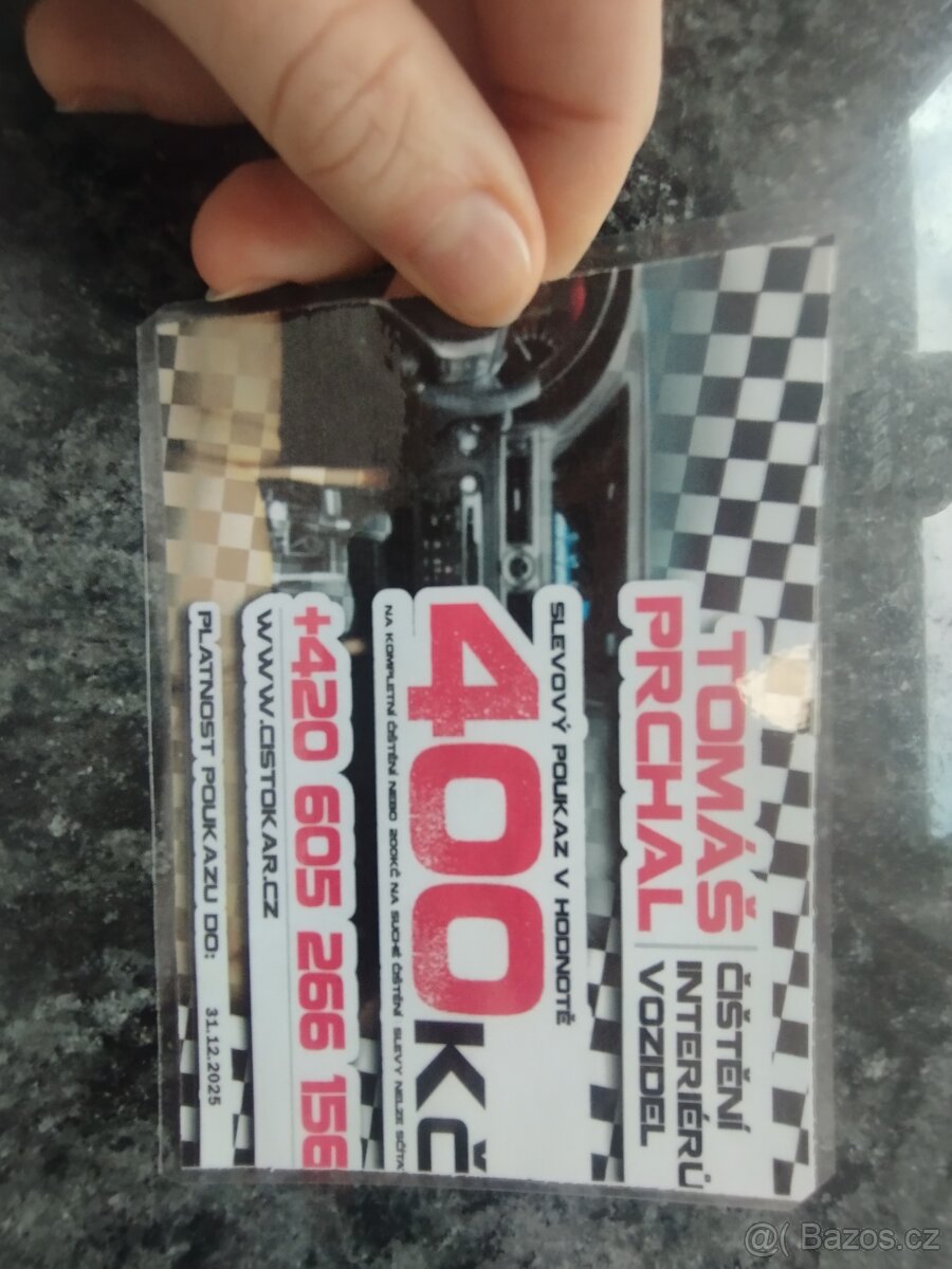 Poukaz na čištění interiéru auta sleva 50%