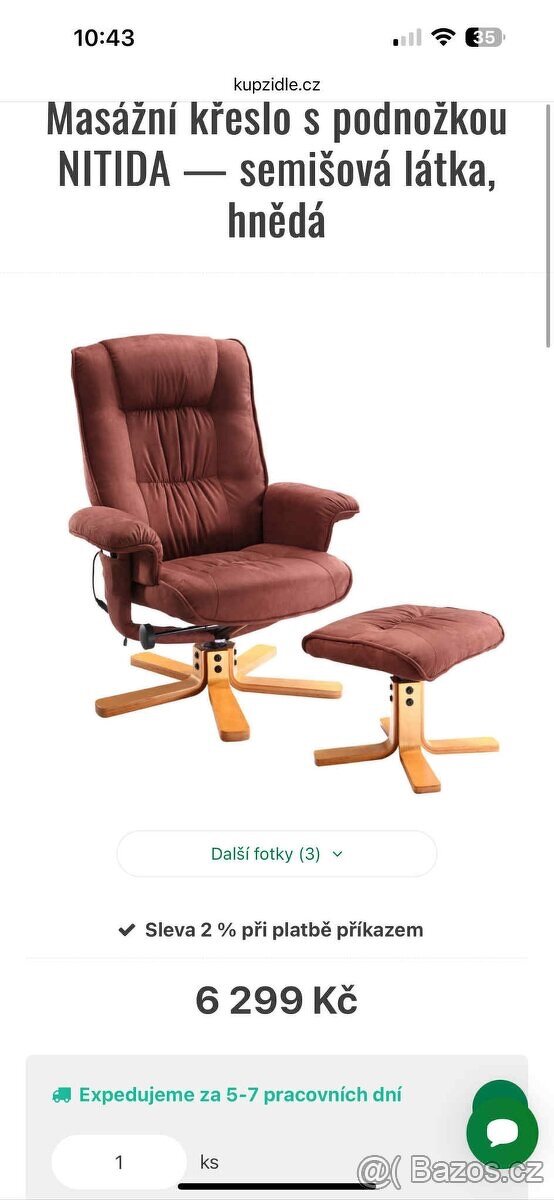 Prodam masážní kreslo