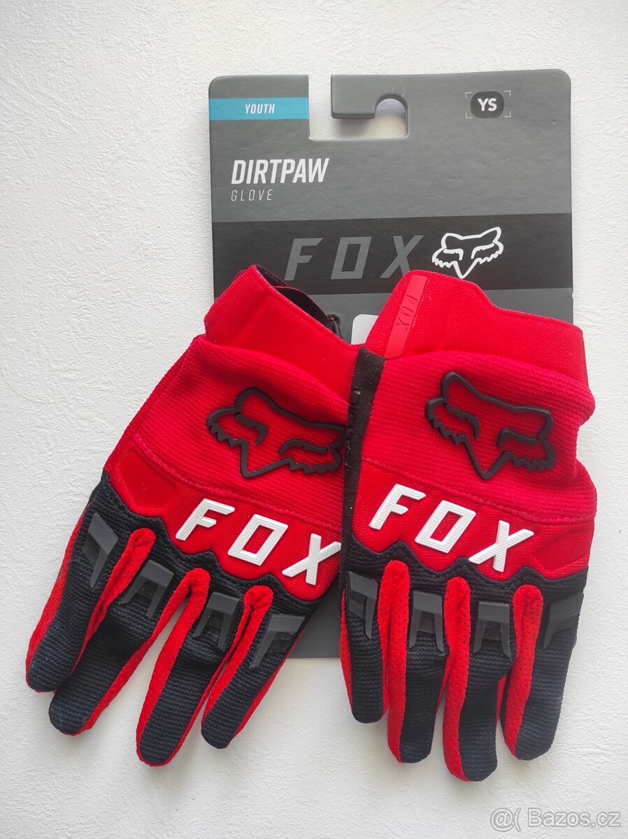 Motokrosové rukavice FOX,  velikost YS