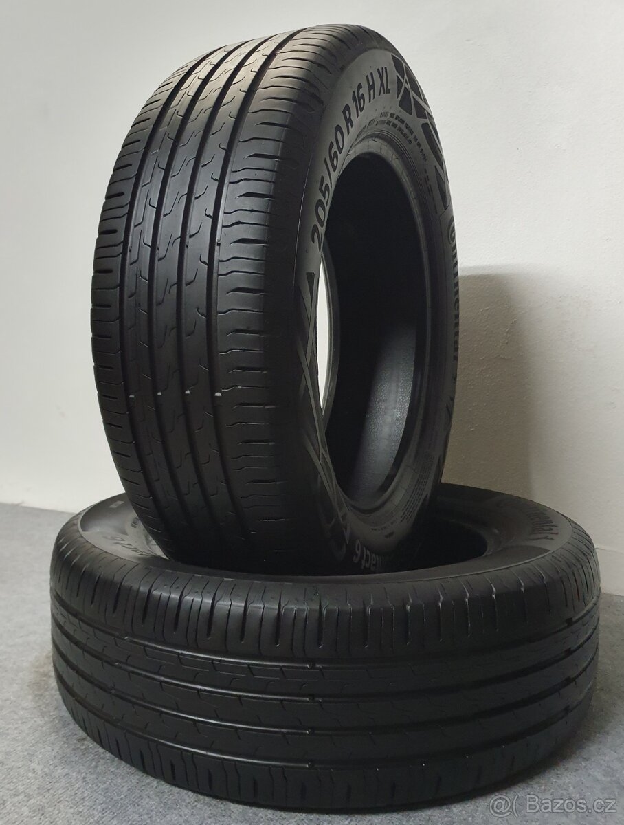 2x ZÁNOVNÍ 205/60 R16 Letní pneu Continental EcoContact 6