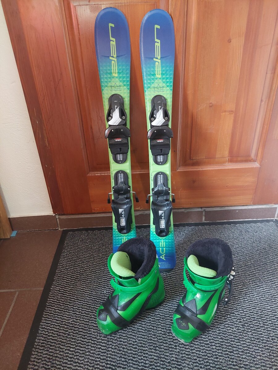 Dětské lyže Elan Jett JRS 80 cm + vázání EL 4.5 + boty
