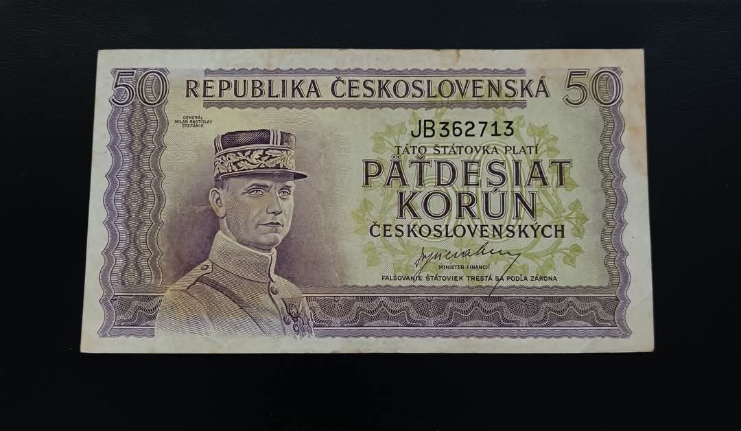 50kčs bez data (1945) Štefánik