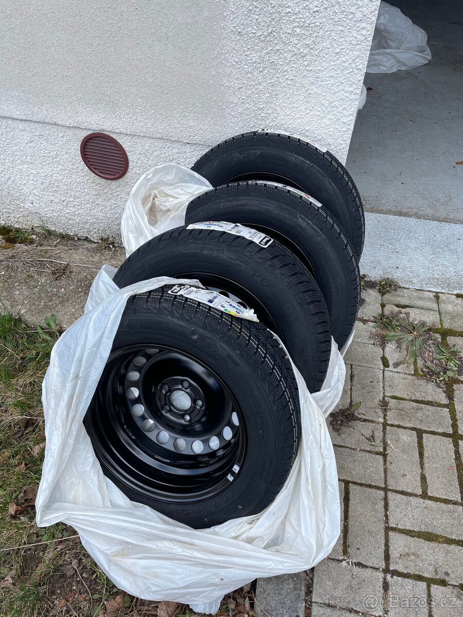 Nové pneu zimní + disky - 4x Barum Polaris 5 184/65 R15