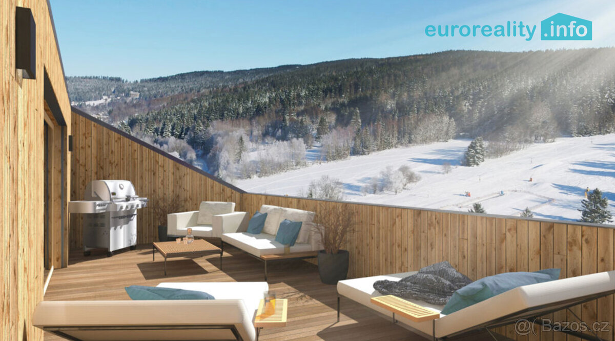 Prodej, apartmán 3+kk, 118,6 m², terasa, Železná Ruda
