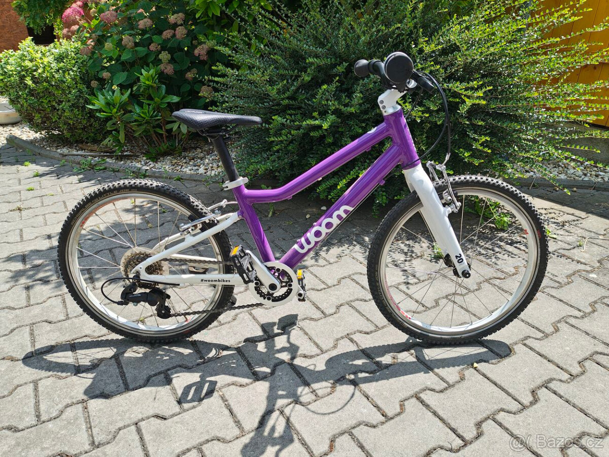 Dětské kolo Woom 4 - fialové, TOP stav