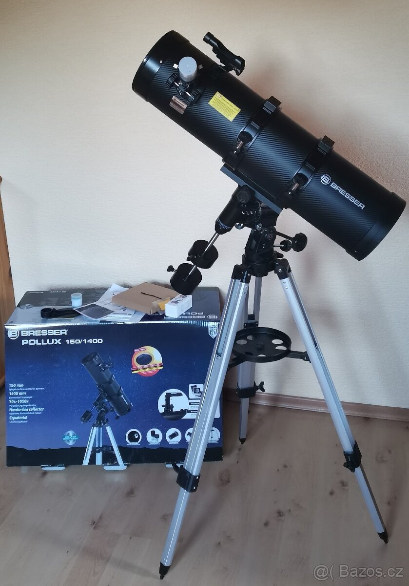 Hvězdářský dalekoh. Bresser Pollux 150/1400 EQ3 + Slun.filtr