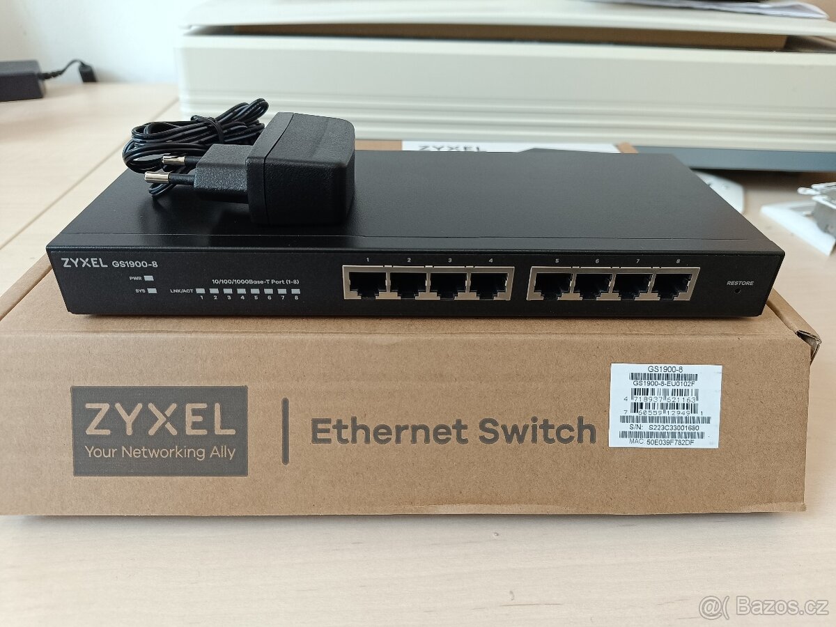 ZyXEL GS1900-8, 8-port GbE Smart Managed Switch