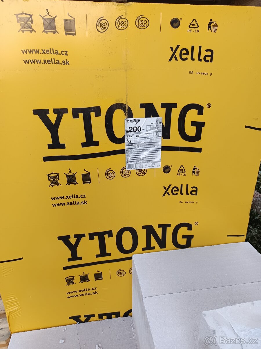 YTONG - nerozbalená paleta tvárnic a překlady