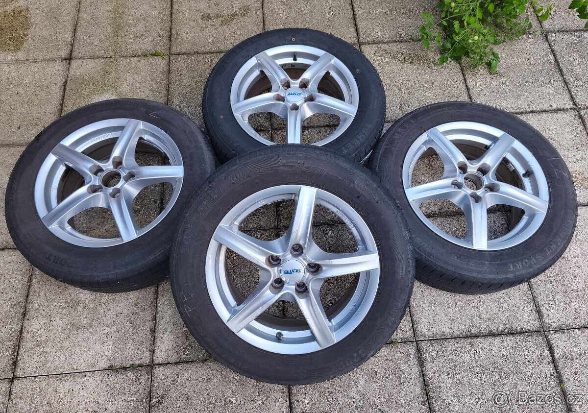 Sada alu kol Alutec 6.5Jx16 H2, ET39, pneu 205/60 R16