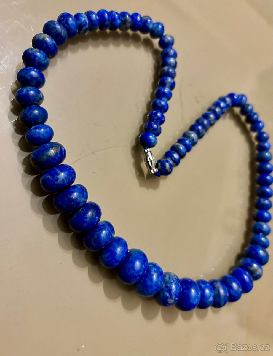 Náhrdelník přírodní lapis lazuli UV AKTIVNÍ 97,6 g
