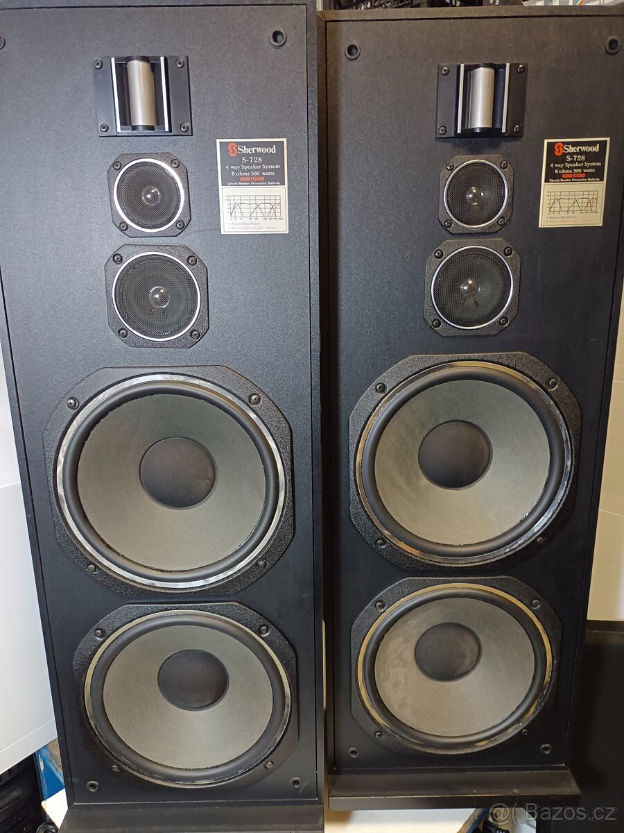 Sherwood reprobedny 4 pásma, 300W, 8 ohmů. výška 112 cm.