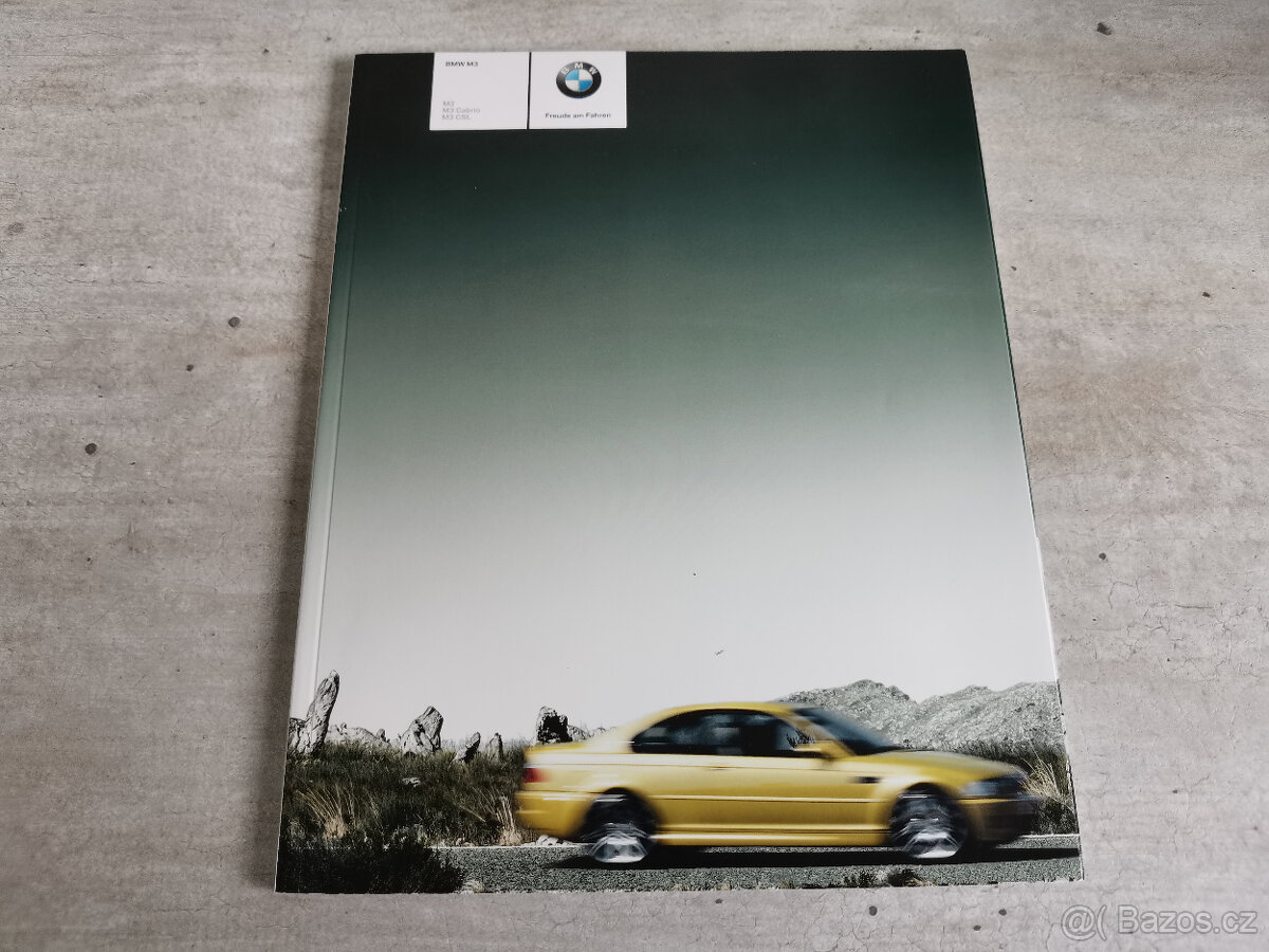 Prospekt BMW M3/M3 CSL E46, 100 stran německy 2003