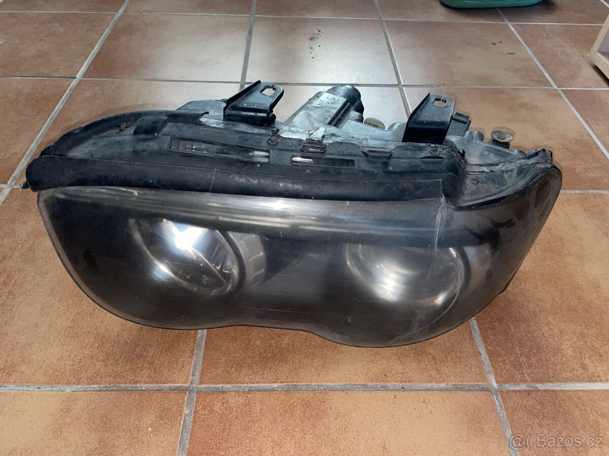 Levé světlo BMW E65 + nové plexi.
