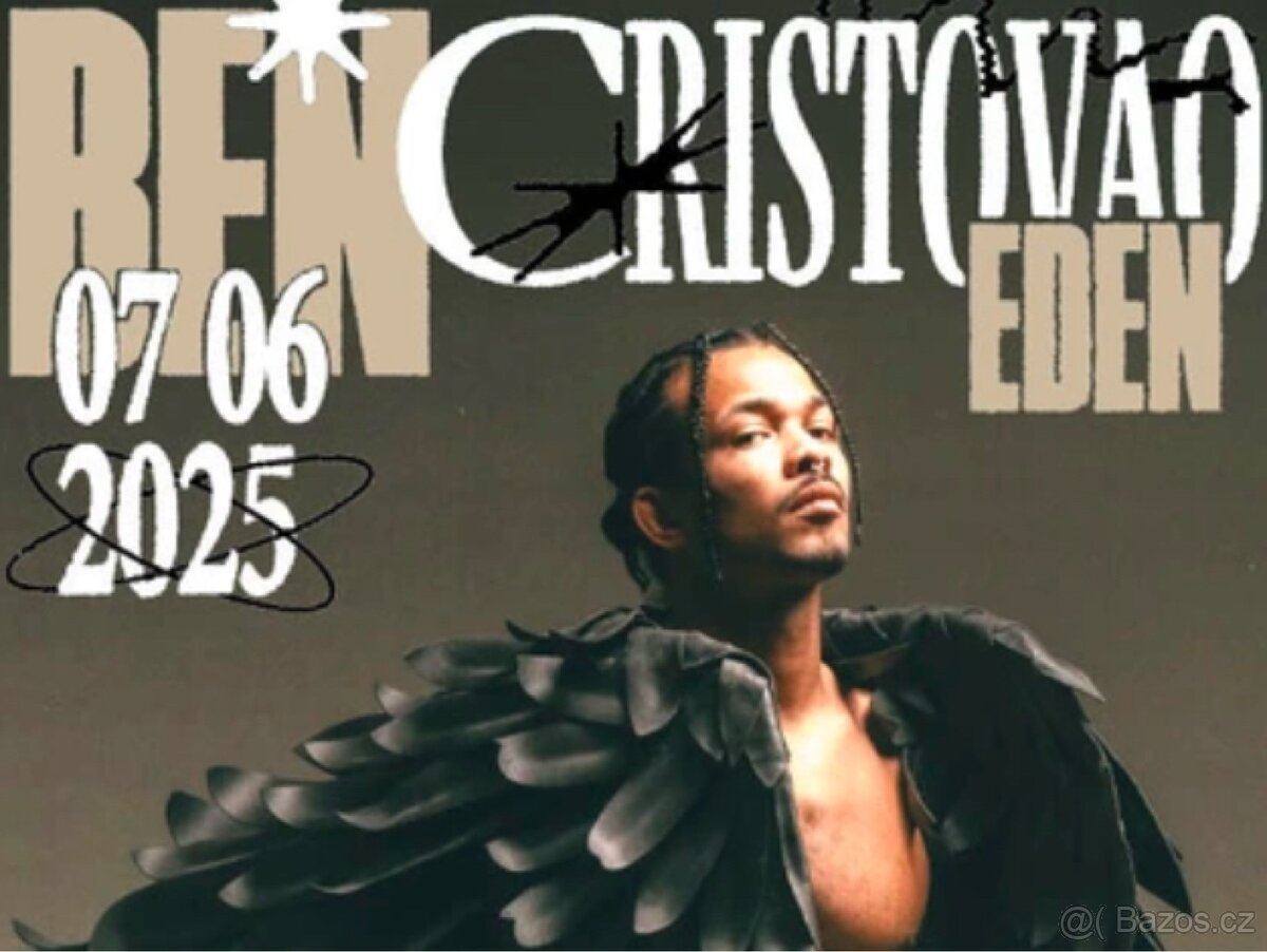 Prodám 2 lístky na koncert Bena Cristovao EDEN