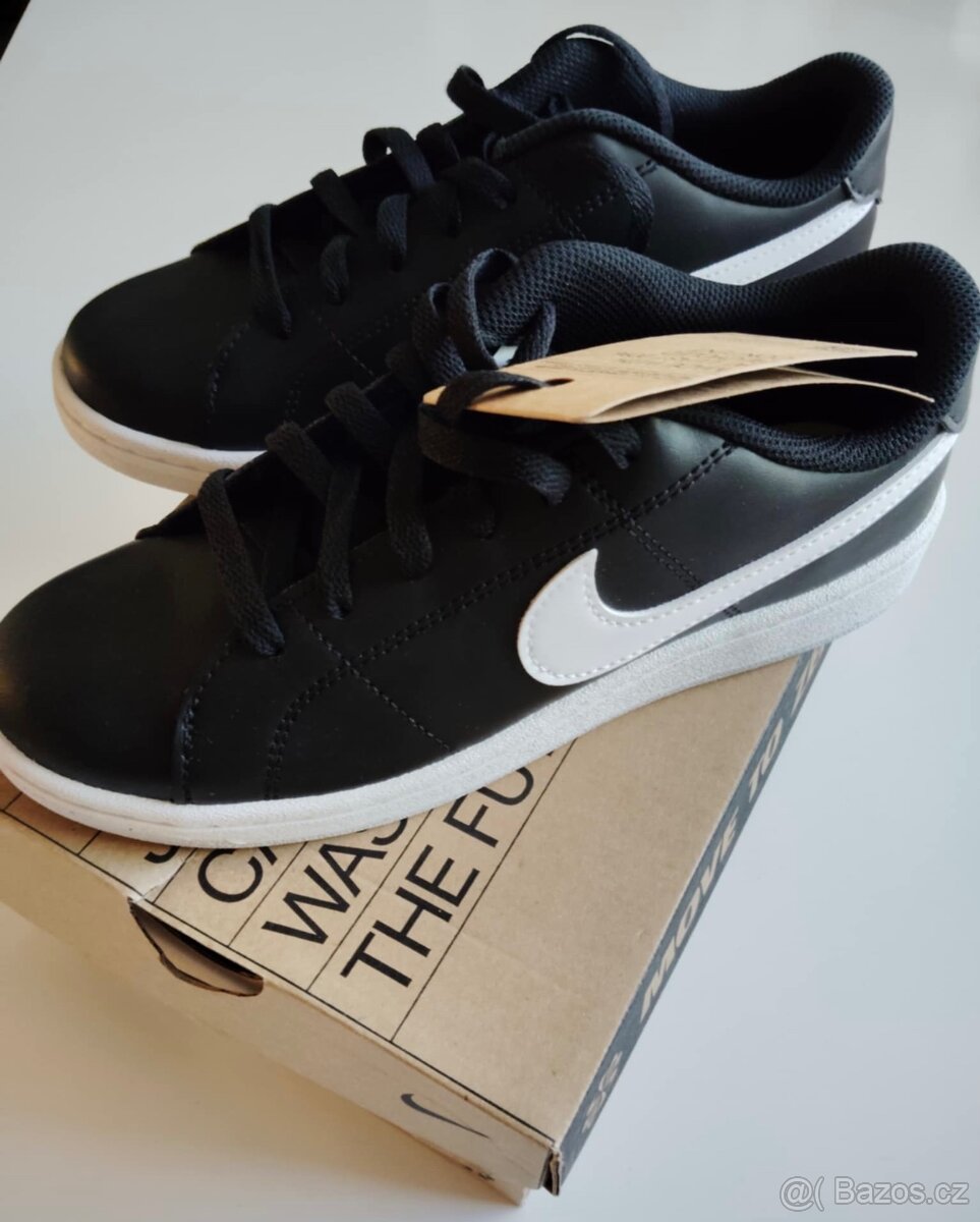 Černé kožené tenisky Nike, vel.38,5