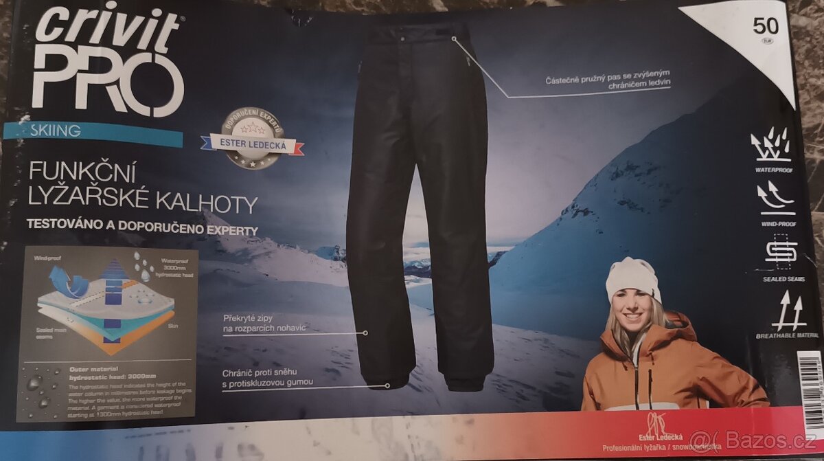 Funkční lyžařské kalhoty nové