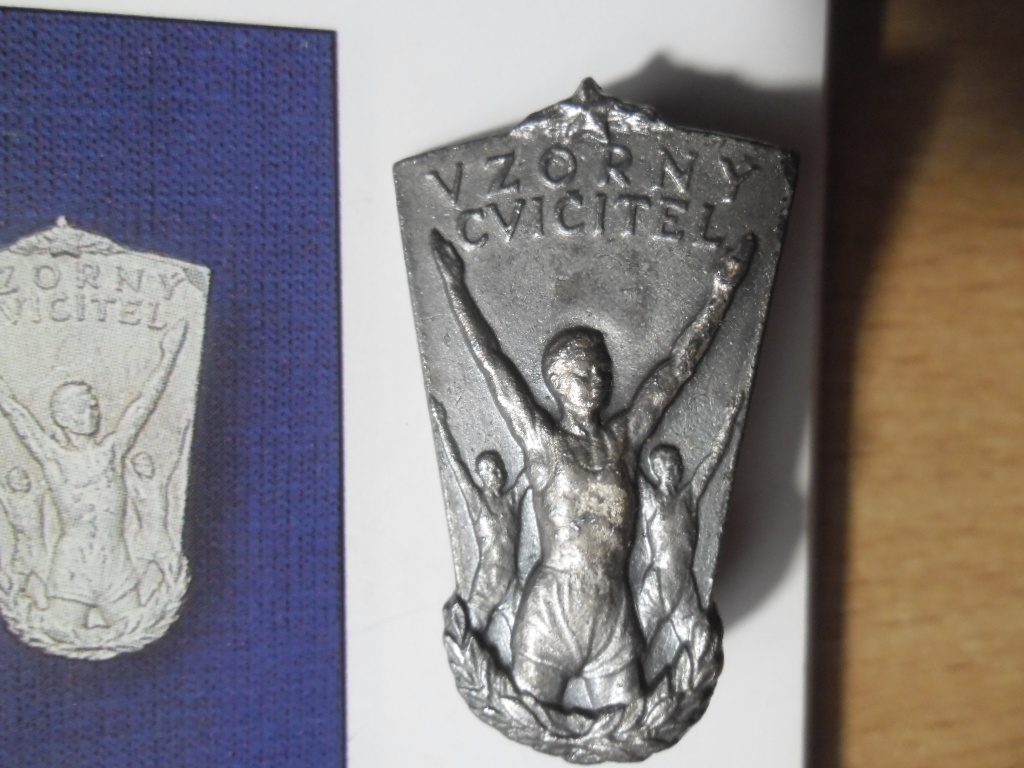odznak - Vzorný cvičitel - číslován - originál