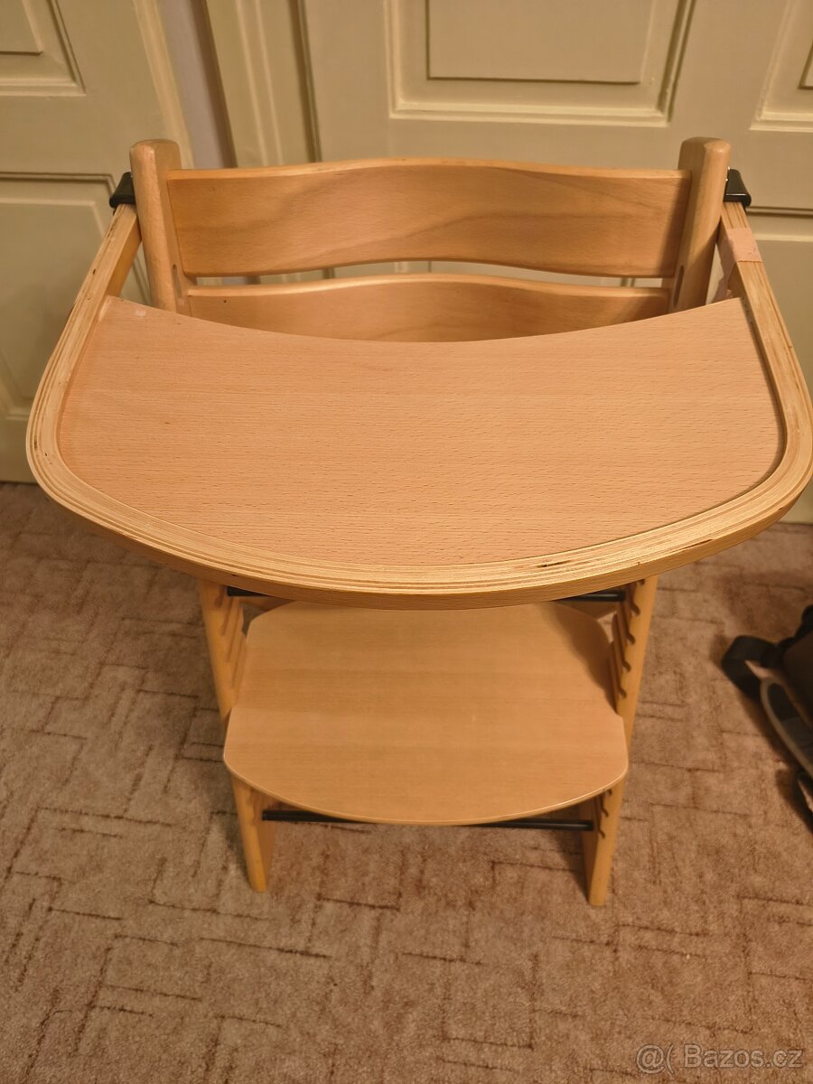 Dětská dřevěná rostoucí jídelní židlička