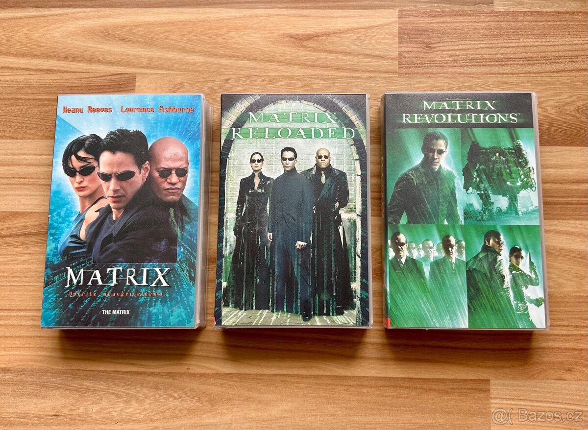 VHS original video kazety MATRIX 1 2 3