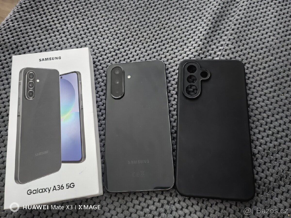 Samsung Galaxy A36 5G s pouzdrem a tvrzenym sklem