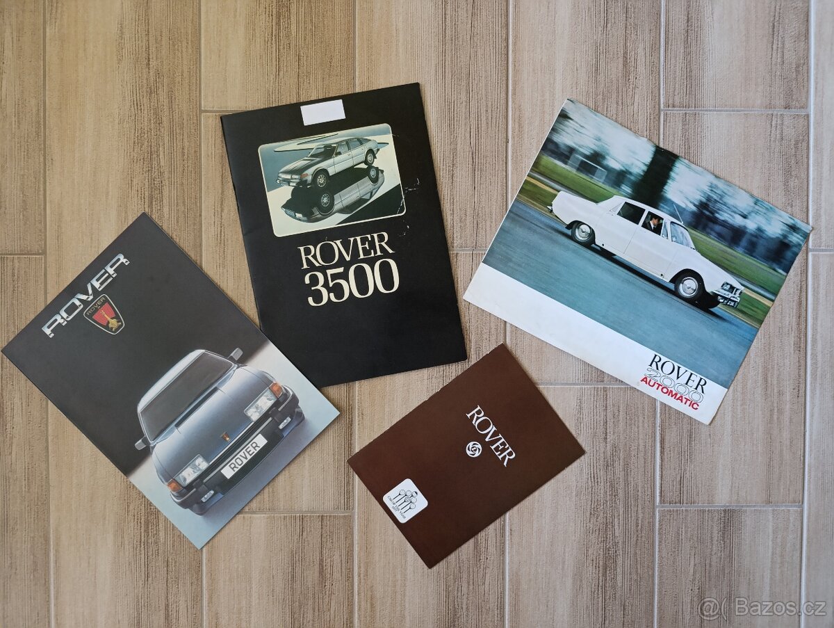 Prospekty Rover, Triumph, TVR, Lotus - od 50. let.