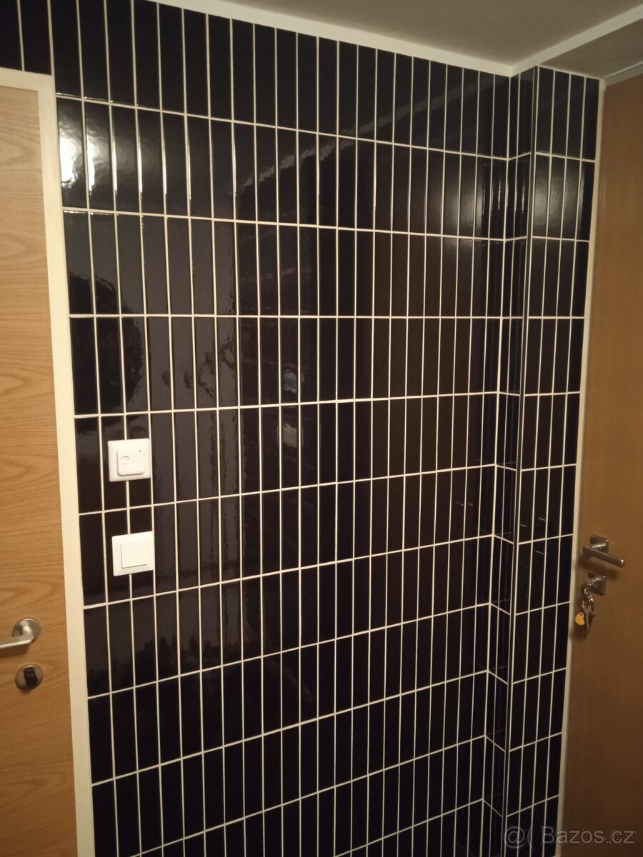 Obklad - Ceramica Vogue TR Nero Rete 5x20 cm černá lesklá