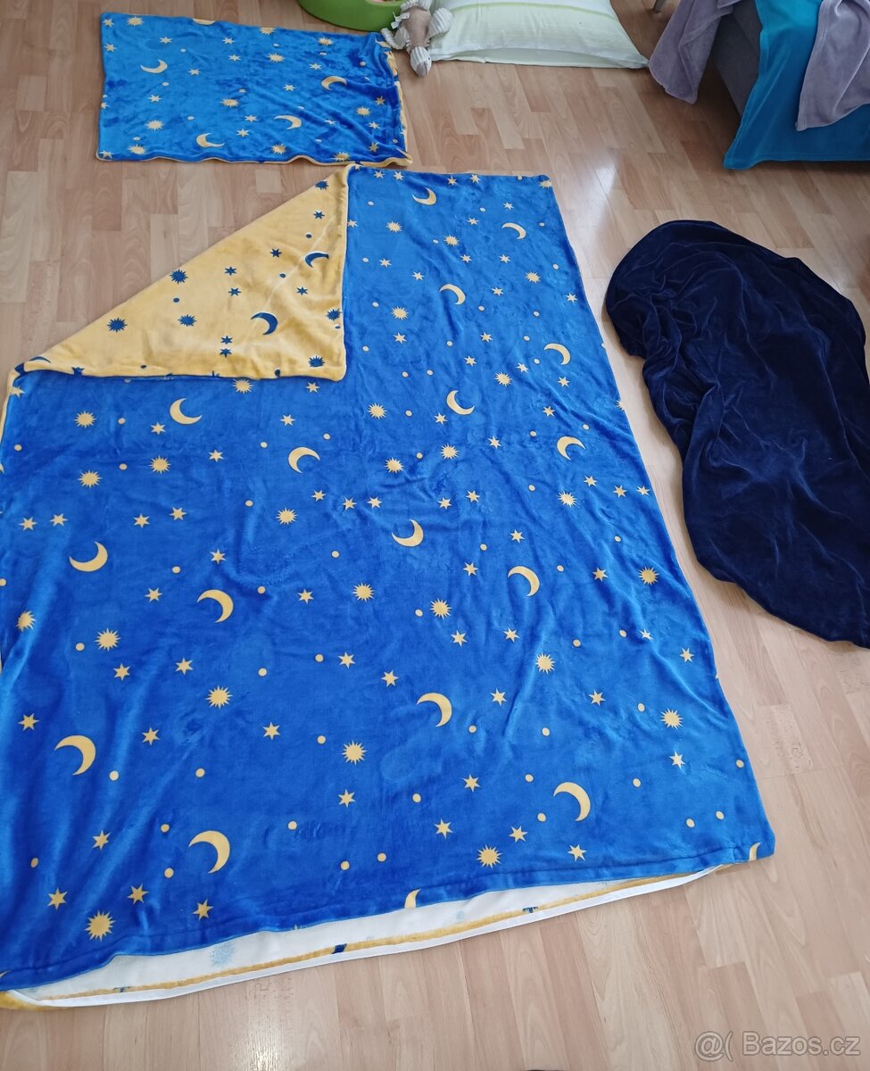 Mikroplyšové povlečení i s prostěradly na dvě postele