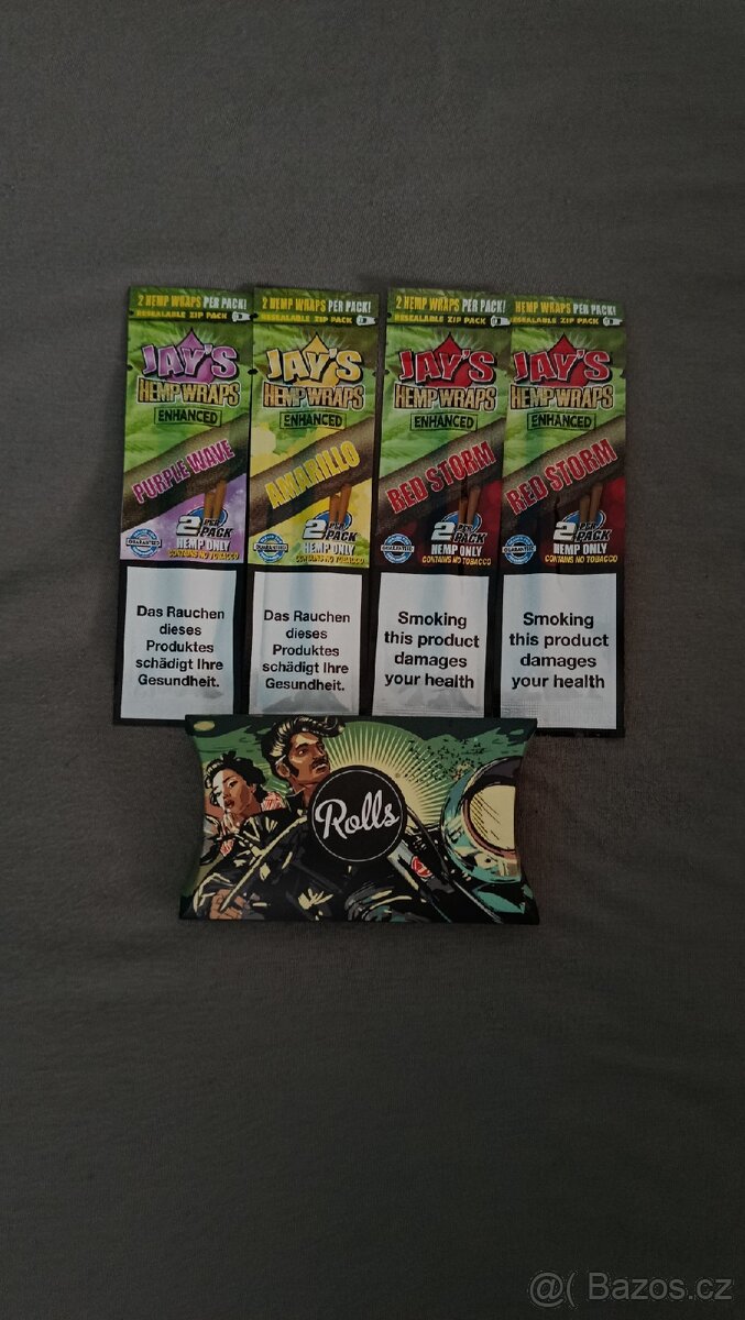 4 balíčky bluntů a balík uhlíkových filtrů